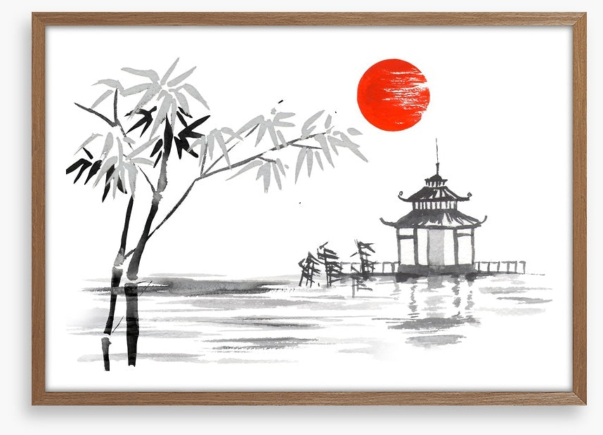 Blood moon bamboo