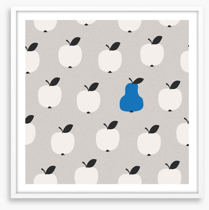 One blue pear