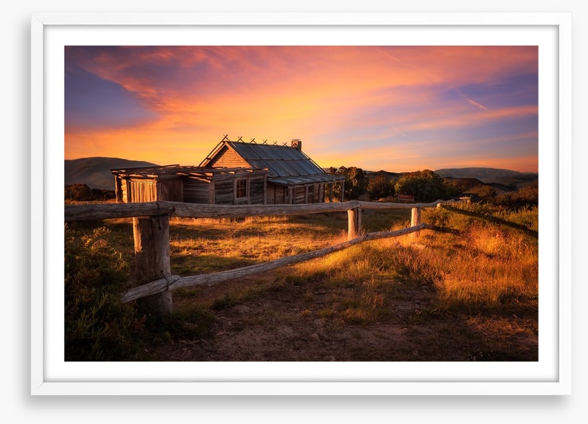 Sunset behind Craigs Hut