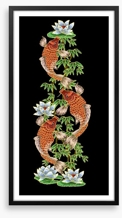 Carp fish and lotus