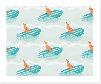 Surfing pup