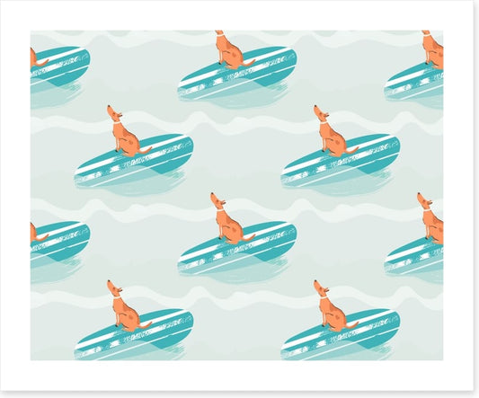 Surfing pup
