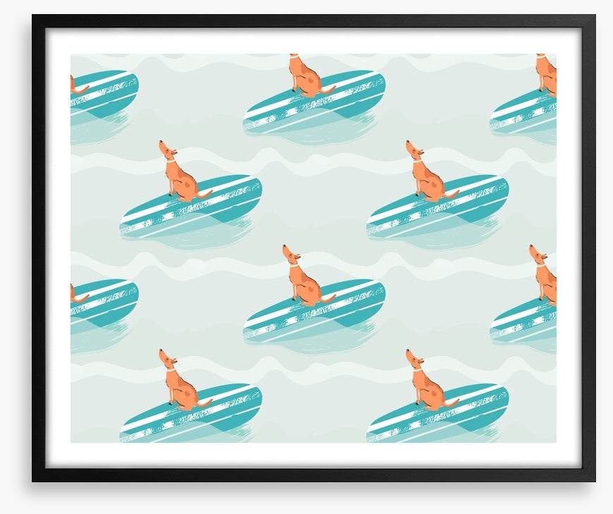 Surfing pup