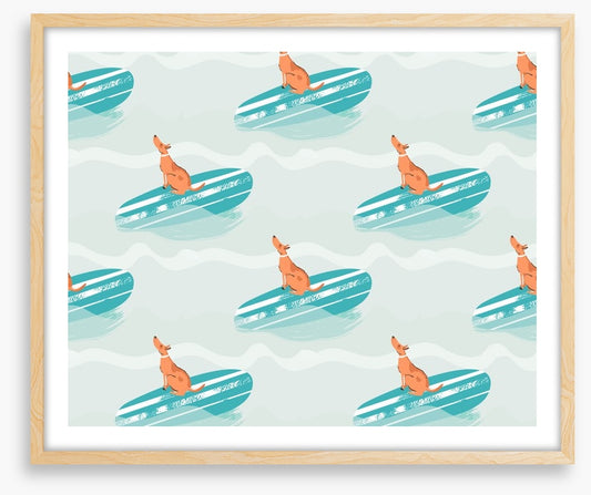 Surfing pup