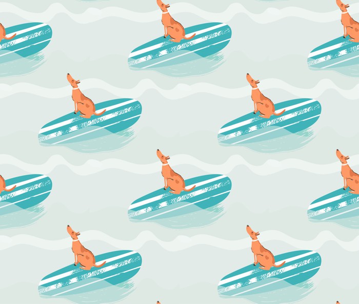 Surfing pup