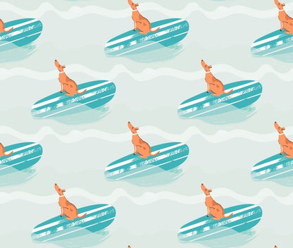 Surfing pup