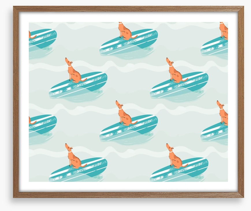Surfing pup
