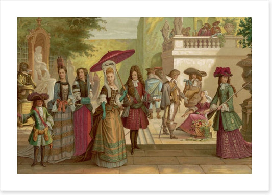 In courtly fashion
