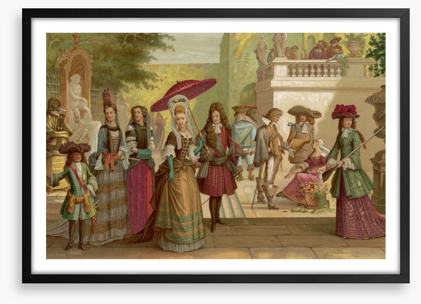 In courtly fashion