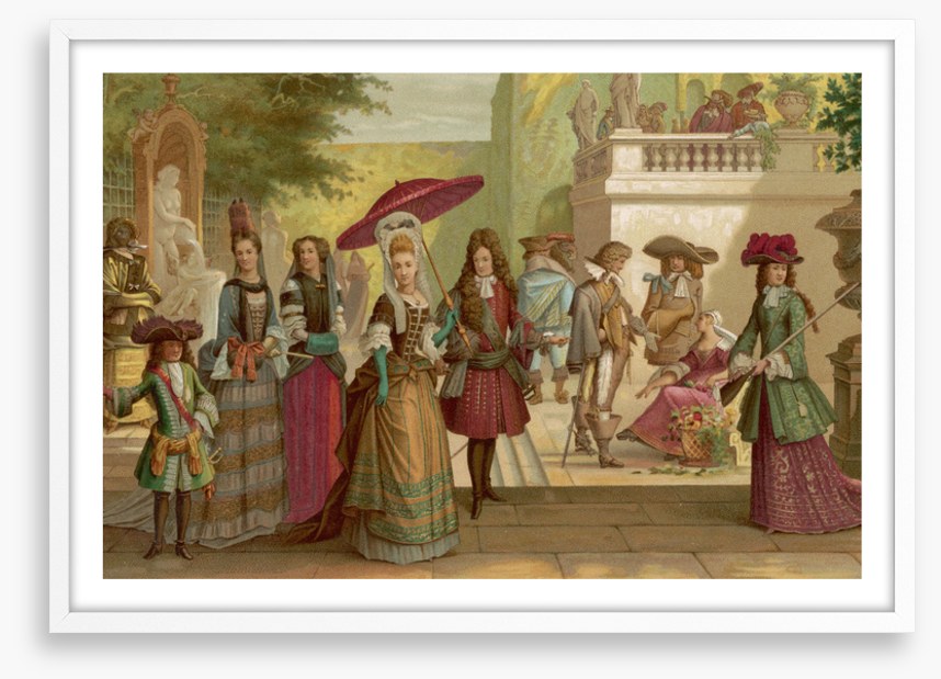 In courtly fashion