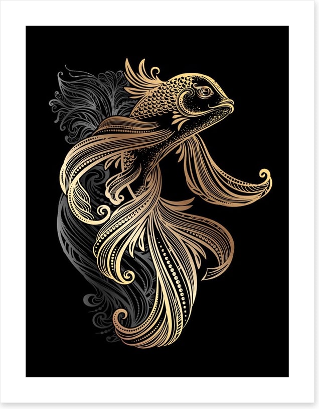 Golden koi carp