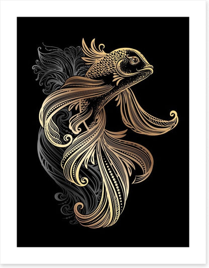 Golden koi carp