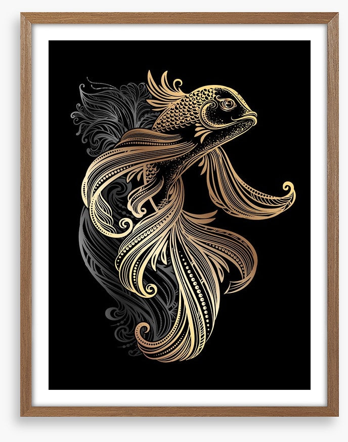 Golden koi carp