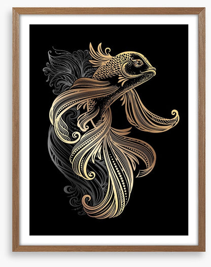 Golden koi carp