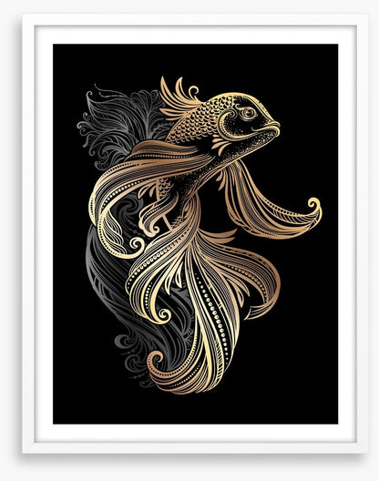 Golden koi carp