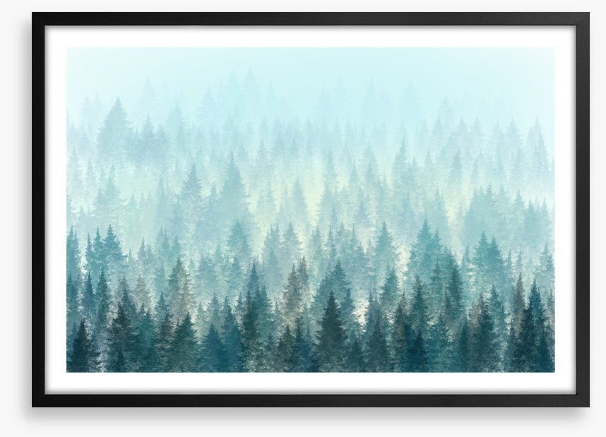 In the misty pines