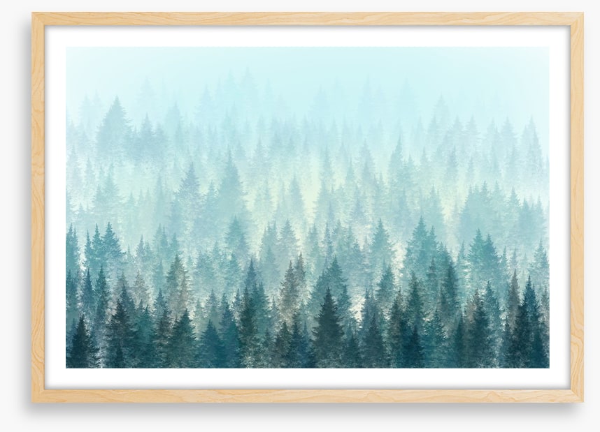 In the misty pines