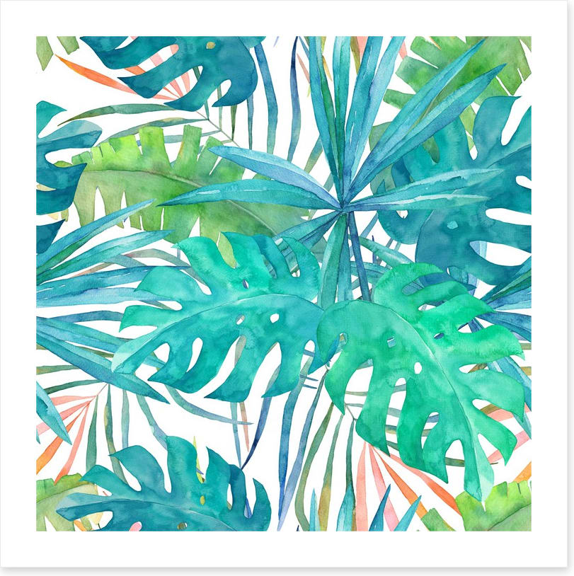 Soft palm leaves