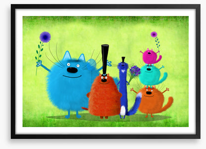 Colourful cats