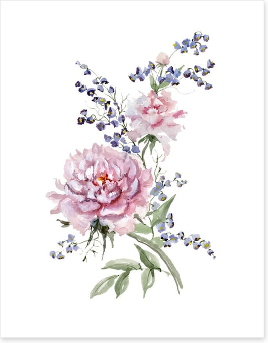 Peony bluebell blooms