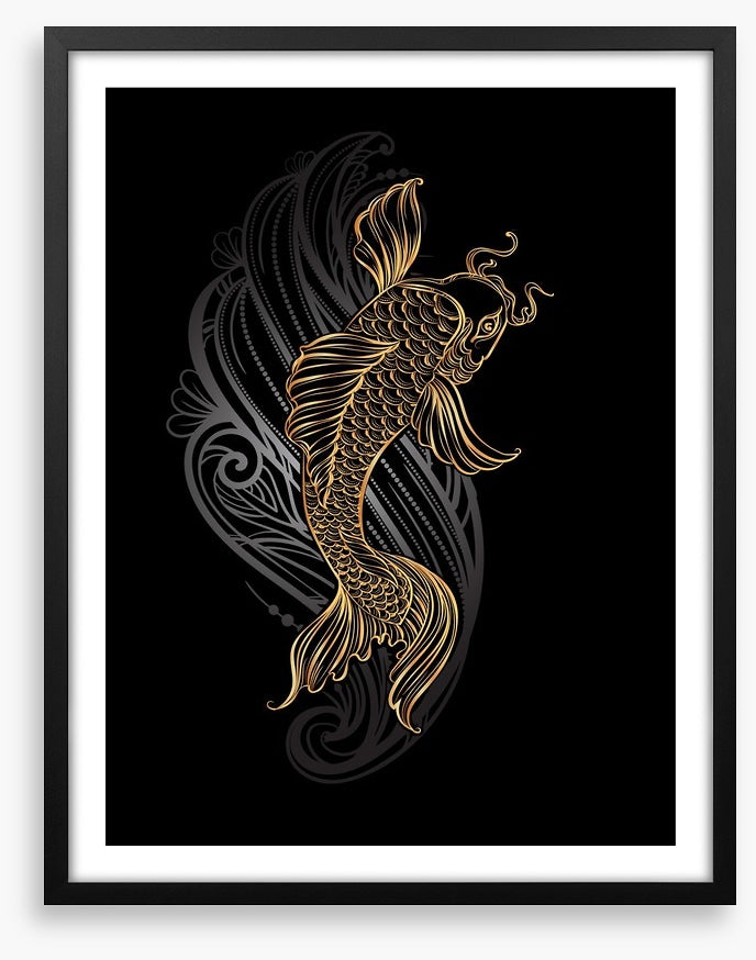 Golden koi wave