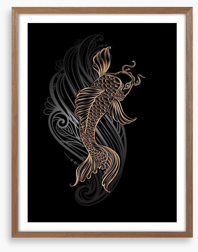 Golden koi wave