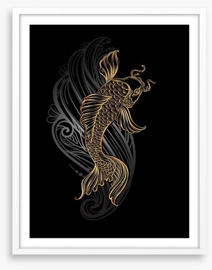 Golden koi wave