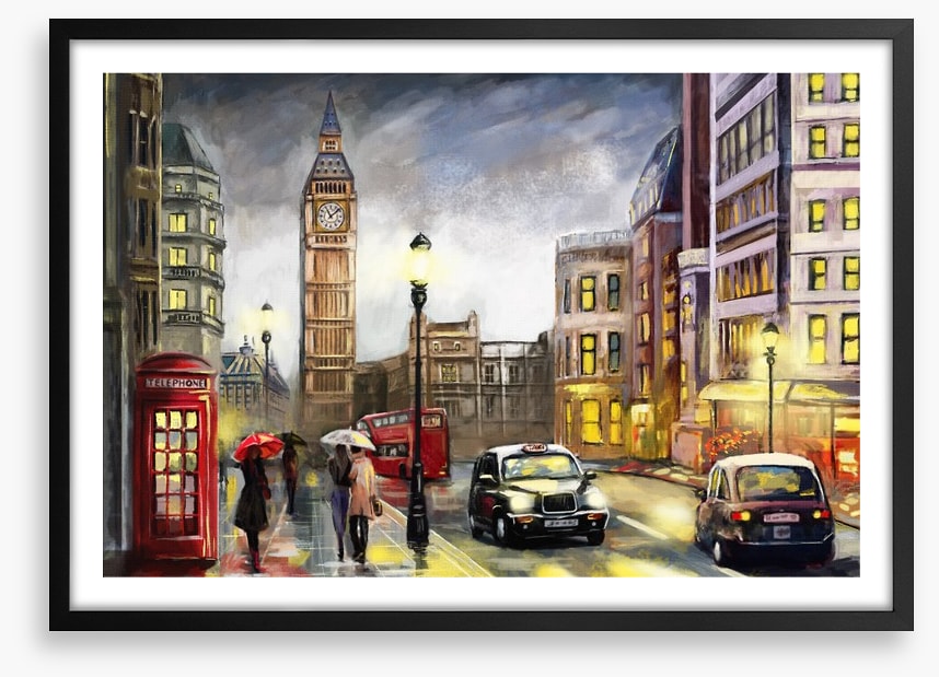 Dusk falls in London