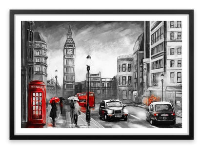 London in the rain
