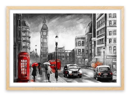 London in the rain