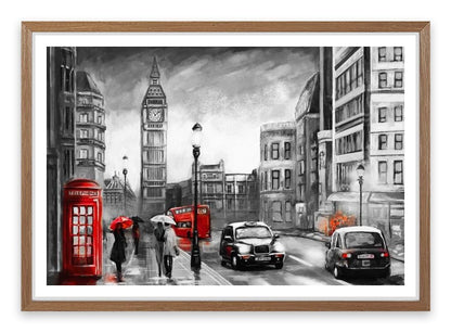 London in the rain