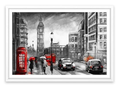 London in the rain