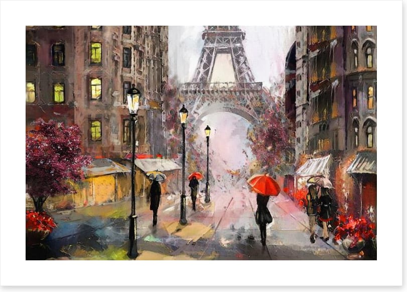 Dusk falls in Paris