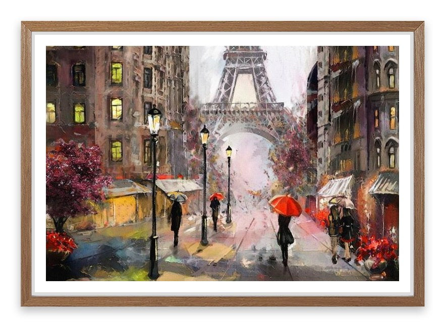 Dusk falls in Paris