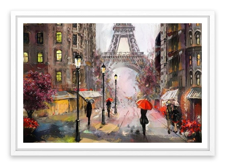 Dusk falls in Paris