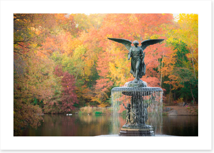 Bethesda Fountain in fall