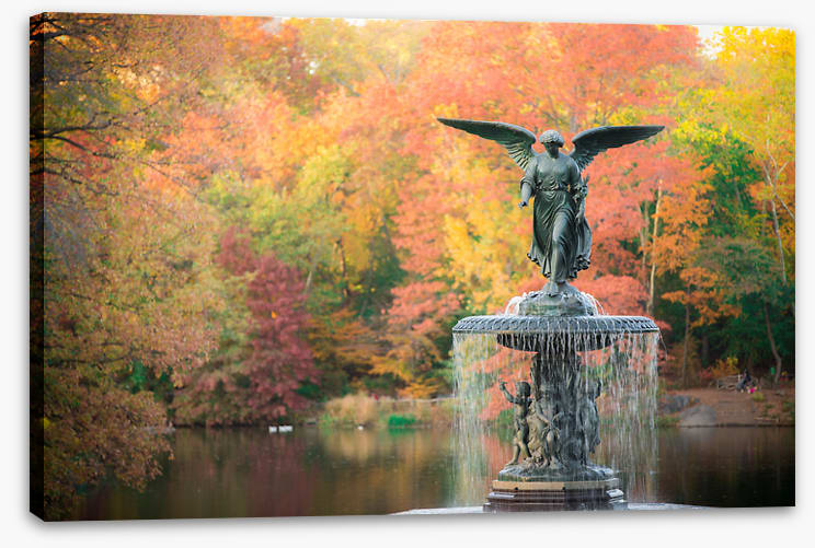Bethesda Fountain in fall