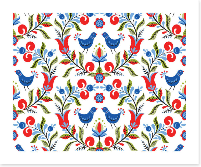 Bluebirds and berries