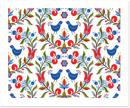 Bluebirds and berries