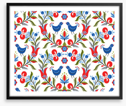 Bluebirds and berries