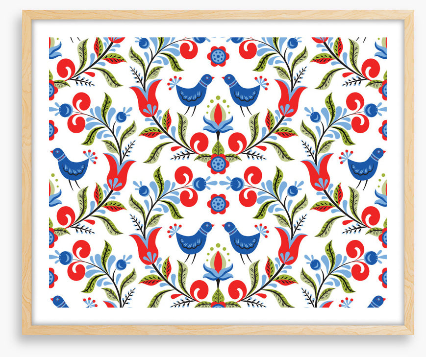 Bluebirds and berries