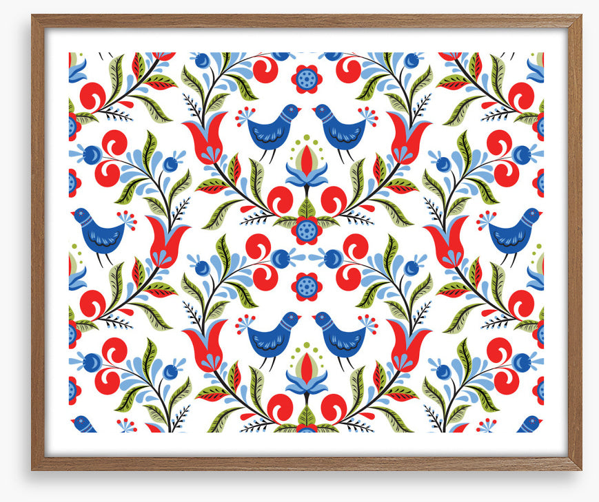 Bluebirds and berries