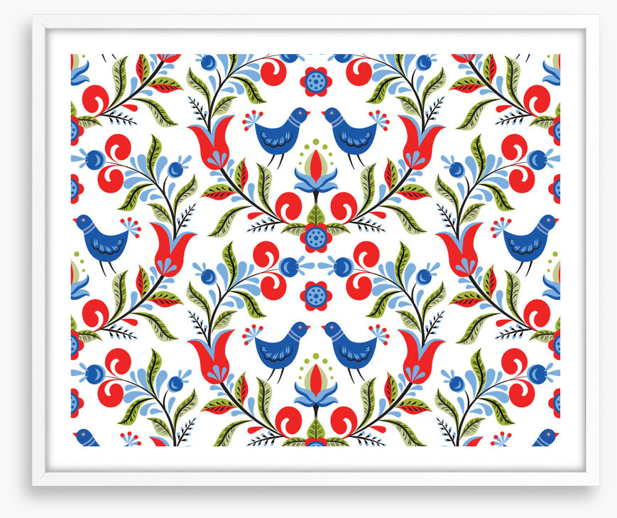 Bluebirds and berries