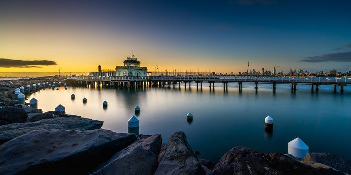 Twilight at St Kilda pier