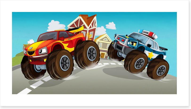 Monster car chase