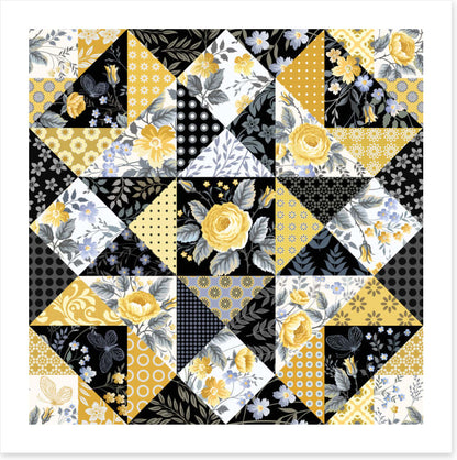 Yellow rose patchwork