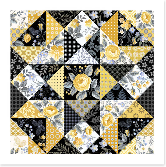 Yellow rose patchwork