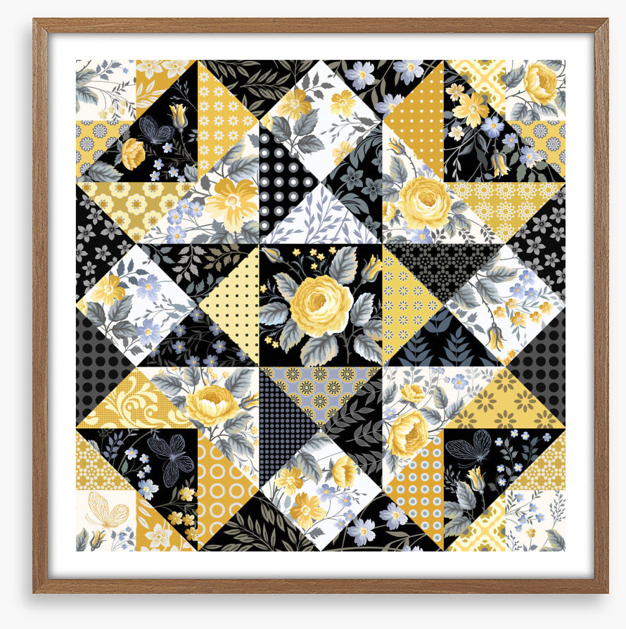 Yellow rose patchwork