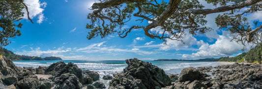Onetangi Beach panoramic