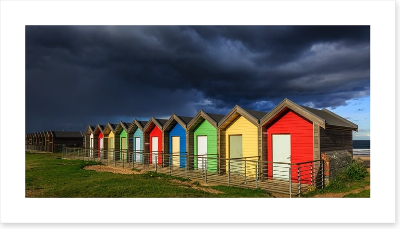 Stormy sky rainbow